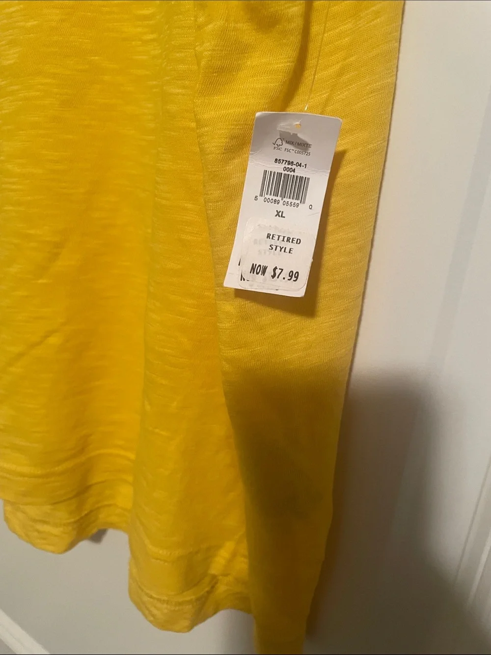 Banana Republic Men's Short Sleeve Crewneck T-Shirt in Yellow
